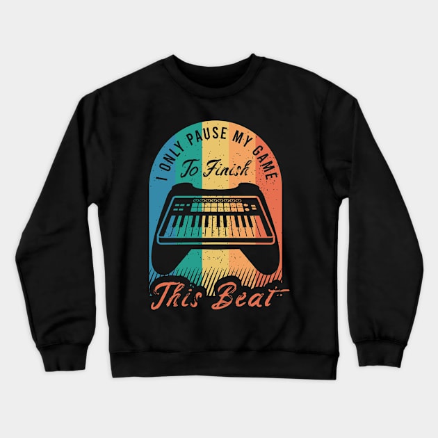 Beatmaker Design for a Music Producer Crewneck Sweatshirt by AlleyField